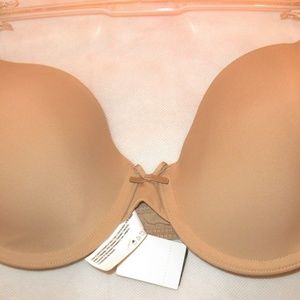 Beige Nude Underwire Lightly Padded Bra Size 34 C